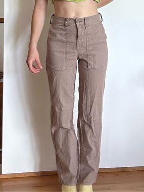 J. Crew Khaki Cargo Style Pants